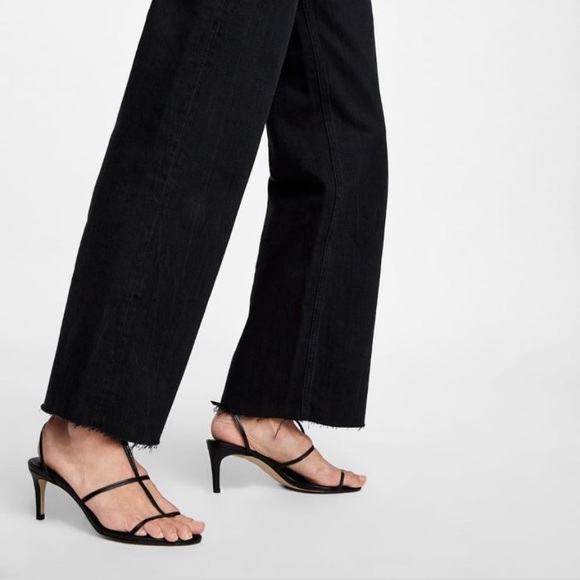 Zara Wide Leg High Rise Baggy Black Jeans - Picture 3 of 16